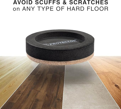 Felt Furniture Sliders for Hardwood Floors X - PROTECTOR 16 PCS 3 ½” - Furniture Slider with Unique Design - Heavy - Duty Furniture Movers for Hard Surfaces - Felt Sliders - Move Your Furniture Easily! | Furniture Sliders - TrueDesk
