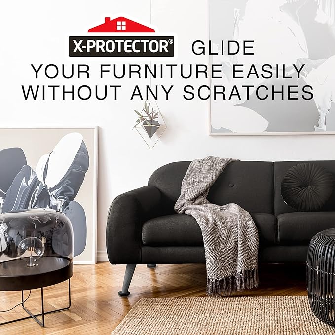 Felt Furniture Sliders for Hardwood Floors X - PROTECTOR 16 PCS 3 ½” - Furniture Slider with Unique Design - Heavy - Duty Furniture Movers for Hard Surfaces - Felt Sliders - Move Your Furniture Easily! | Furniture Sliders - TrueDesk