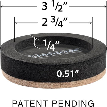 Felt Furniture Sliders for Hardwood Floors X - PROTECTOR 8 PCS 3 ½” - Furniture Slider with Unique Design - Heavy - Duty Furniture Movers for Hard Surfaces - Felt Sliders - Move Your Furniture Easily! | Furniture Sliders - TrueDesk