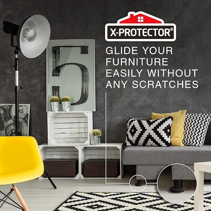 Felt Furniture Sliders Hardwood Floors X - PROTECTOR – 16 PCS 3 1/2" Furniture Sliders – Heavy Duty Felt Sliders Hard Surfaces – Move Your Furniture Easily & Safely! | Furniture Sliders - TrueDesk