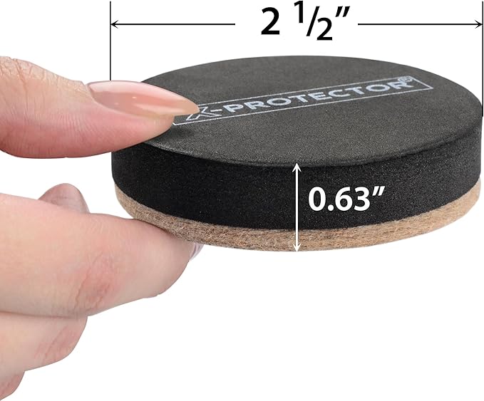 Felt Furniture Sliders Hardwood Floors X - PROTECTOR – 24 PCS 2 1/2 inch Furniture Sliders – Heavy Duty Felt Sliders Hard Surfaces – Move Your Furniture Easily & Safely! | Furniture Sliders - TrueDesk