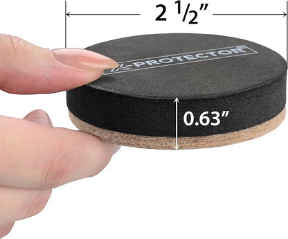 Felt Furniture Sliders Hardwood Floors X - PROTECTOR – 24 PCS 2 1/2 inch Furniture Sliders – Heavy Duty Felt Sliders Hard Surfaces – Move Your Furniture Easily & Safely! | Furniture Sliders - TrueDesk