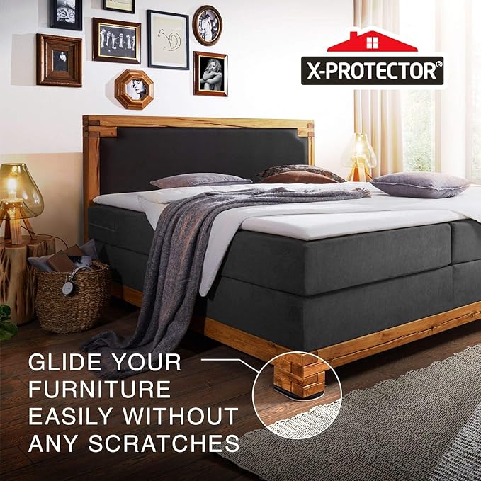 Felt Furniture Sliders Hardwood Floors X - PROTECTOR – 4 PCS 9 1/2 inch Furniture Sliders – Heavy Duty Felt Sliders Hard Surfaces – Move Your Furniture Easily & Safely! | Furniture Sliders - TrueDesk