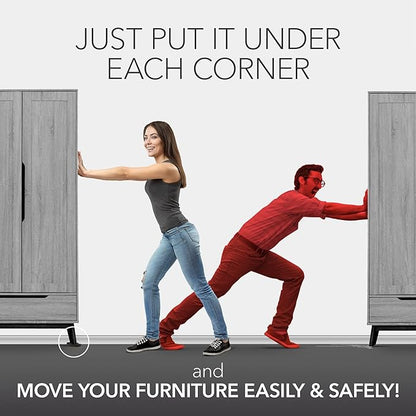 Felt Furniture Sliders Hardwood Floors X - PROTECTOR – 8 PCS 4 3/4 inch Furniture Sliders – Heavy Duty Felt Sliders Hard Surfaces – Move Your Furniture Easily & Safely! | Furniture Sliders - TrueDesk