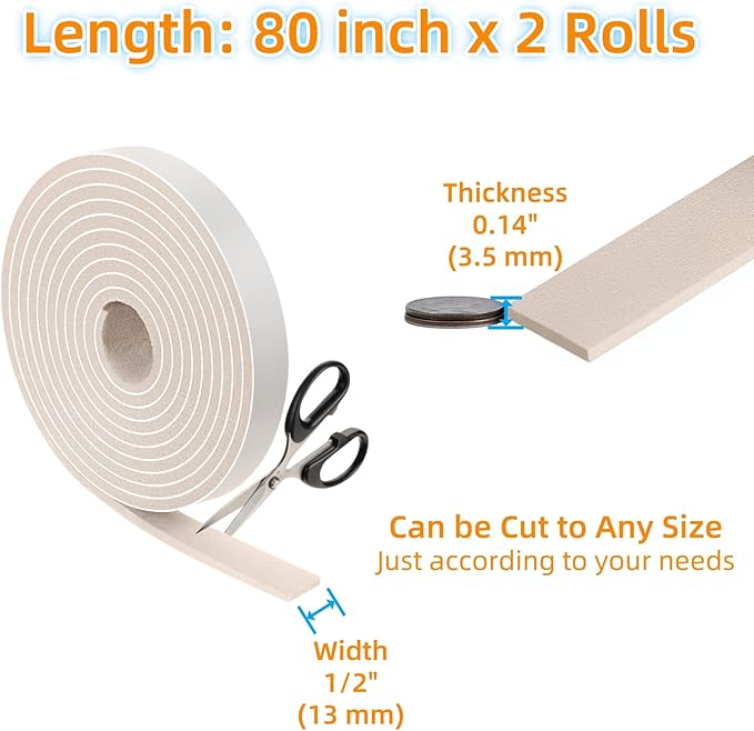 Felt Strips with Adhesive Backing – Furnigear Heavy Duty Cuttable Felt Tape Roll Furniture Pads for Chair Legs - Protecting Hardwood Floors, Chair Wall Protector (Beige, 80 x 0.5 x 0.14 Inch) | Furniture Pads - TrueDesk