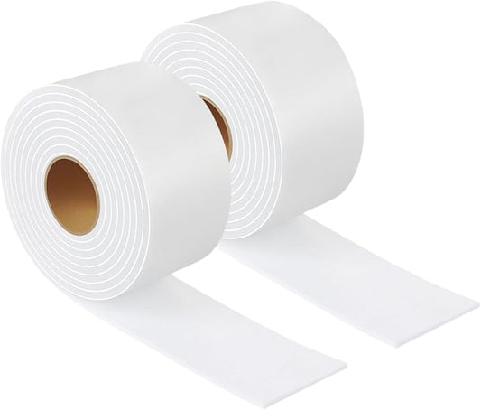 Felt Strips with Adhesive Backing – Furnigear Heavy Duty Cuttable Felt Tape Roll Furniture Pads for Chair Legs - Protecting Hardwood Floors, Chair Wall Protector (White, 80 x 2 x 0.14 Inch) | Furniture Pads - TrueDesk