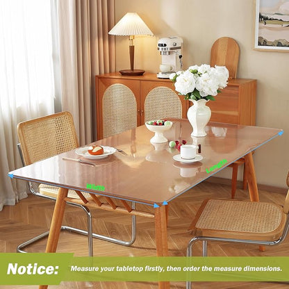 Frosted Clear Table Protector 20 x 40 Inch, 1.5mm Thick Plastic Table Cover, Waterproof PVC Clear Table Cover Protector, Desk Protector Mat, Writing Desk Pad for Desktop, Coffee & Dining Room Table | Table Pads - TrueDesk