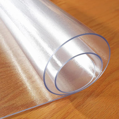 Frosted Clear Table Protector 20 x 40 Inch, 1.5mm Thick Plastic Table Cover, Waterproof PVC Clear Table Cover Protector, Desk Protector Mat, Writing Desk Pad for Desktop, Coffee & Dining Room Table | Table Pads - TrueDesk