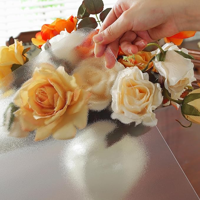 Frosted Clear Table Protector 44 x 96 Inch, 2mm Thick Plastic Table Cover, Waterproof PVC Clear Table Cover Protector, Desk Protector Mat, Writing Desk Pad for Desktop, Coffee & Dining Room Table | Table Pads - TrueDesk