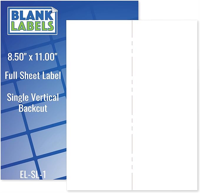 Full Sheet Address and Shipping Labels from Blank Labels - 8.5” x 11” - 1 Label Per Sheet - Permanent White Matte - Inkjet and Laser Guaranteed - Easy to Peel - Made in USA - 1000 Sheets - 1000 labels | Laser Inkjet Printer Labels - TrueDesk