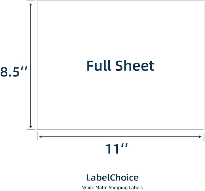 Full Sheet Shipping Labels 8.5 x 11 for Laser & Inkjet Printers, 100 Sheets 100 Labels Self Adhesive Full Sheet 8 1/2x11 Labels, Mailing Label Sheets for Printer, Full Page Shipping Labels | Laser Inkjet Printer Labels - TrueDesk