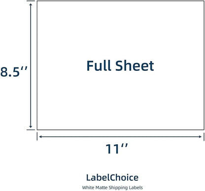 Full Sheet Shipping Labels 8.5 x 11 for Laser & Inkjet Printers, 100 Sheets 100 Labels Self Adhesive Full Sheet 8 1/2x11 Labels, Mailing Label Sheets for Printer, Full Page Shipping Labels | Laser Inkjet Printer Labels - TrueDesk