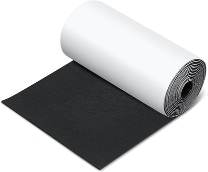 Fullhawl Large Felt Furniture Pads 12 x 120 Inch Non Slip Self Adhesive Heavy Duty Cuttable Strip Roll Felt Sheet Tape for Protecting Hardwood Floors Chair Wall, Black | Furniture Pads - TrueDesk