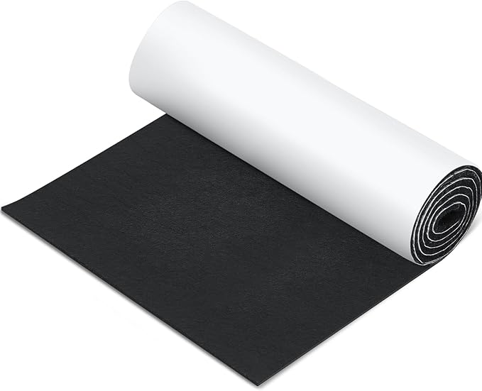Fullhawl Large Felt Furniture Pads 12 x 60 Inch Non Slip Self Adhesive Heavy Duty Cuttable Strip Roll Felt Sheet Tape for Protecting Hardwood Floors Chair Wall, Black | Furniture Pads - TrueDesk