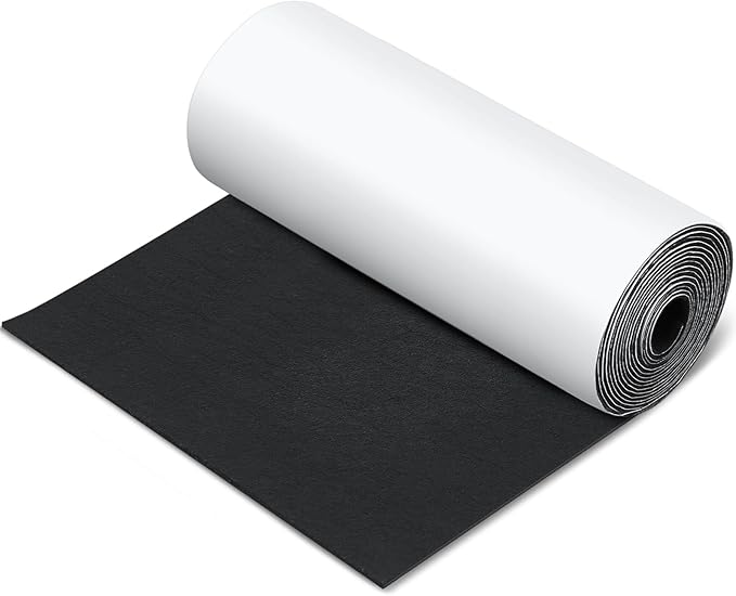 Fullhawl Large Felt Furniture Pads 16 x 120 Inch Non Slip Self Adhesive Heavy Duty Cuttable Strip Roll Felt Sheet Tape for Protecting Hardwood Floors Chair Wall, Black | Furniture Pads - TrueDesk