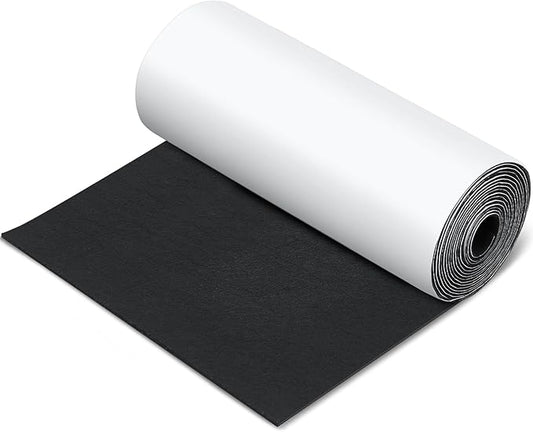 Fullhawl Large Felt Furniture Pads 16 x 120 Inch Non Slip Self Adhesive Heavy Duty Cuttable Strip Roll Felt Sheet Tape for Protecting Hardwood Floors Chair Wall, Black | Furniture Pads - TrueDesk