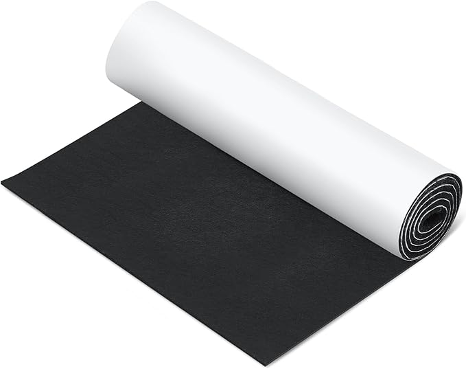 Fullhawl Large Felt Furniture Pads 16 x 60 Inch Non Slip Self Adhesive Heavy Duty Cuttable Strip Roll Felt Sheet Tape for Protecting Hardwood Floors Chair Wall, Black | Furniture Pads - TrueDesk
