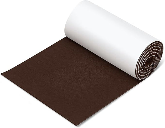 Fullhawl Large Felt Furniture Pads 8 x 60 Inch Non Slip Self Adhesive Heavy Duty Cuttable Strip Roll Felt Sheet Tape for Protecting Hardwood Floors Chair Wall, Brown | Furniture Pads - TrueDesk