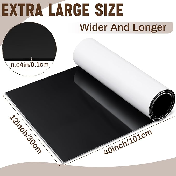 Fullhawl Large Silicone Furniture Pads 12 x 40 Inch Non Slip Self Adhesive Heavy Duty Cuttable Strip Roll Felt Sheet Tape for Protecting Hardwood Floors Chair Wall, Black | Furniture Pads - TrueDesk