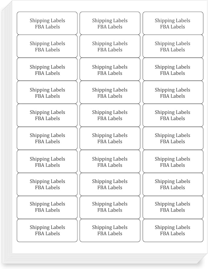 FungLam 1" x 2 - 5/8" Shipping Address Labels 900 Label Stickers Paper for Laser/Inkjet Printer 30 per Page Printable Mailing Labels (30 Sheets, 900 Labels) | Address Labels - TrueDesk