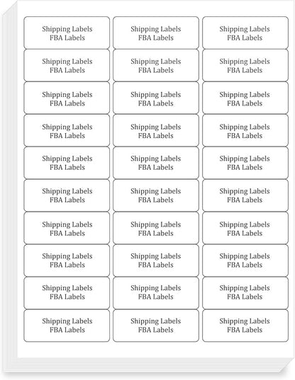 FungLam 1" x 2 - 5/8" Shipping Address Labels 900 Label Stickers Paper for Laser/Inkjet Printer 30 per Page Printable Mailing Labels (30 Sheets, 900 Labels) | Address Labels - TrueDesk