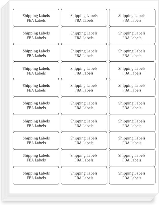 FungLam 1" x 2 - 5/8" Shipping Address Labels 900 Label Stickers Paper for Laser/Inkjet Printer 30 per Page Printable Mailing Labels (30 Sheets, 900 Labels) | Address Labels - TrueDesk