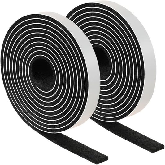 Furnigear Felt Strips with Adhesive Backing Heavy Duty Cuttable Felt Tape Roll Furniture Pads for Chair Legs - Protecting Hardwood Floors, Chair Wall Protector (Black, 80 x 0.5 x 0.14 Inch) | Furniture Pads - TrueDesk