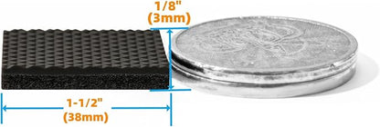 Furnigear Non Slip Furniture Pads - Self Adhesive Rubber Anti Skid Pads Grippers Rubber Chair Feet Furniture Pad for Hardwood Floors - Protectors for Furniture Table Legs Anti Slip 32 Pcs 1 - 1/2" Square | Furniture Pads - TrueDesk