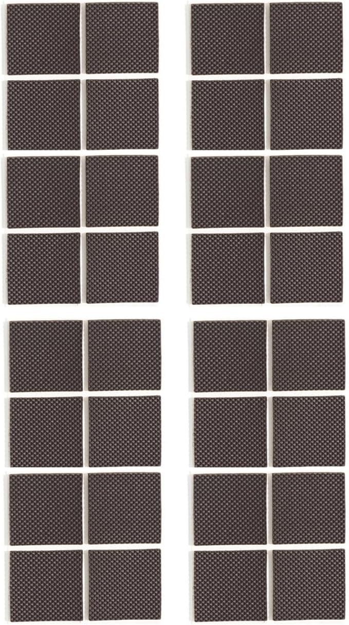 Furnigear Non Slip Furniture Pads - Self Adhesive Rubber Anti Skid Pads Grippers Rubber Chair Feet Furniture Pad for Hardwood Floors - Protectors for Furniture Table Legs Anti Slip 32 Pcs 1 - 1/2" Square | Furniture Pads - TrueDesk