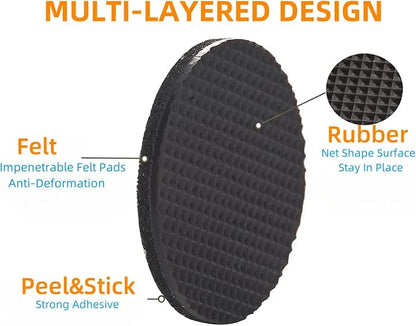 Furnigear Non Slip Furniture Pads - Self Adhesive Rubber Anti Skid Pads Grippers Rubber Chair Feet Furniture Pads for Hardwood Floors - Protectors for Furniture Table Legs Anti Slip 108 Pcs 1" Round | Furniture Pads - TrueDesk