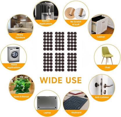 Furnigear Non Slip Furniture Pads - Self Adhesive Rubber Anti Skid Pads Grippers Rubber Chair Feet Furniture Pads for Hardwood Floors - Protectors for Furniture Table Legs Anti Slip 108 Pcs 1" Round | Furniture Pads - TrueDesk