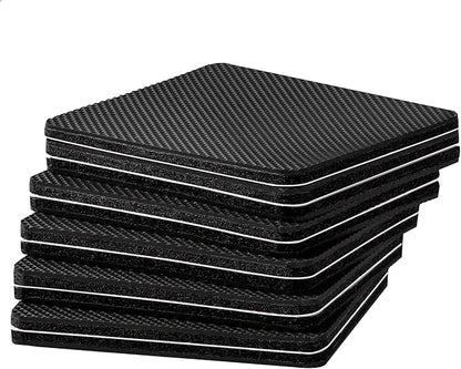 Furnigear Non Slip Furniture Pads - Self Adhesive Rubber Anti Skid Pads Grippers Rubber Chair Feet Furniture Pads for Hardwood Floors - Protectors for Furniture Table Legs Anti Slip 12 Pcs 3" Square | Furniture Pads - TrueDesk
