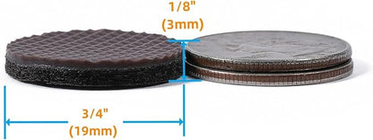 Furnigear Non Slip Furniture Pads - Self Adhesive Rubber Anti Skid Pads Grippers Rubber Chair Feet Furniture Pads for Hardwood Floors - Protectors for Furniture Table Legs Anti Slip 128 Pcs 3/4" Round | Furniture Pads - TrueDesk