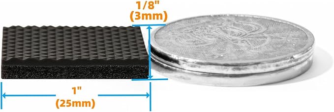 Furnigear Non Slip Furniture Pads - Self Adhesive Rubber Anti Skid Pads Grippers Rubber Chair Feet Furniture Pads for Hardwood Floors - Protectors for Furniture Table Legs Anti Slip 108 Pcs 1" Square | Furniture Pads - TrueDesk