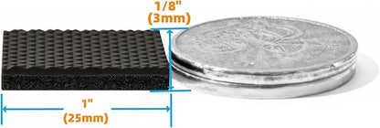 Furnigear Non Slip Furniture Pads - Self Adhesive Rubber Anti Skid Pads Grippers Rubber Chair Feet Furniture Pads for Hardwood Floors - Protectors for Furniture Table Legs Anti Slip 108 Pcs 1" Square | Furniture Pads - TrueDesk