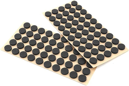 Furniture EVA Foam Pads 3/8" (10mm) Diameter Round 3M Self Adhesive Protects Kitchen Cabinets, Drawers, Desks and Furniture Against Bumps and Scratches 100 Pack - Black | Furniture Pads - TrueDesk