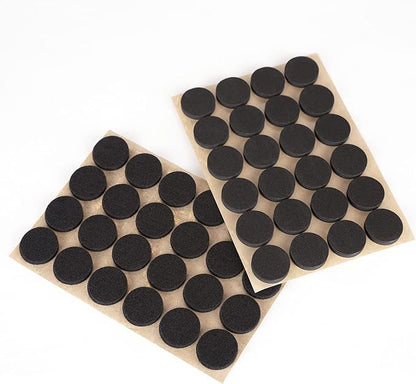 Furniture Felt Pads 1" (25mm) Diameter Round 3M Self Adhesive Protects Furniture and Floors Against Bumps and Scratches 96 Pack - Black | Furniture Pads - TrueDesk