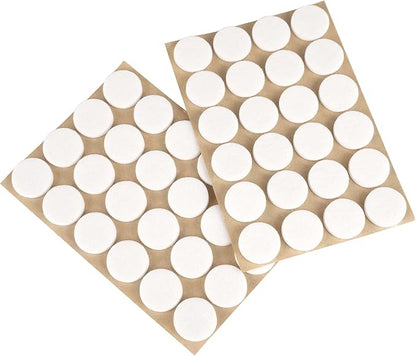 Furniture Felt Pads 1" (25mm) Diameter Round 3M Self Adhesive Protects Furniture and Floors Against Bumps and Scratches 96 Pack - White | Furniture Pads - TrueDesk