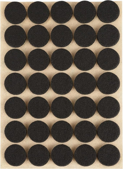 Furniture Felt Pads 3/4" (19mm) Diameter Round 3M Self Adhesive Protects Furniture and Floors Against Bumps and Scratches 140 Pack - Black | Furniture Pads - TrueDesk