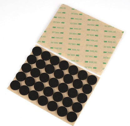 Furniture Felt Pads 3/4" (19mm) Diameter Round 3M Self Adhesive Protects Furniture and Floors Against Bumps and Scratches 140 Pack - Black | Furniture Pads - TrueDesk
