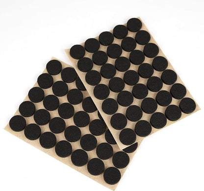 Furniture Felt Pads 3/4" (19mm) Diameter Round 3M Self Adhesive Protects Furniture and Floors Against Bumps and Scratches 140 Pack - Black | Furniture Pads - TrueDesk