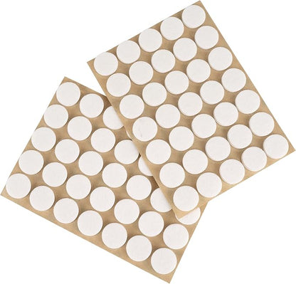 Furniture Felt Pads 3/4" (19mm) Diameter Round 3M Self Adhesive Protects Furniture and Floors Against Bumps and Scratches 140 Pack - White | Furniture Pads - TrueDesk