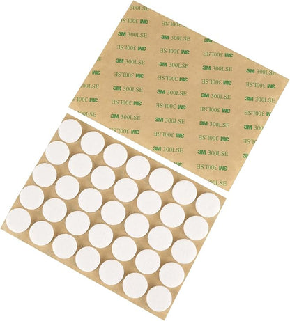 Furniture Felt Pads 3/4" (19mm) Diameter Round 3M Self Adhesive Protects Furniture and Floors Against Bumps and Scratches 140 Pack - White | Furniture Pads - TrueDesk