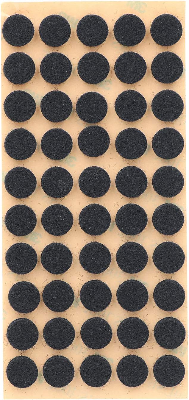 Furniture Felt Pads 3/8" (10mm) Diameter Round 3M Self Adhesive Protects Kitchen Cabinets, Drawers, Desks and Furniture Against Bumps and Scratches 100 Pack - Black | Furniture Pads - TrueDesk