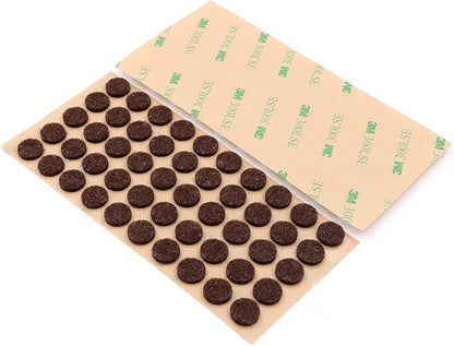 Furniture Felt Pads 3/8" (10mm) Diameter Round 3M Self Adhesive Protects Kitchen Cabinets, Drawers, Desks and Furniture Against Bumps and Scratches 100 Pack - Dark Brown | Furniture Pads - TrueDesk