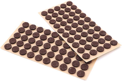 Furniture Felt Pads 3/8" (10mm) Diameter Round 3M Self Adhesive Protects Kitchen Cabinets, Drawers, Desks and Furniture Against Bumps and Scratches 100 Pack - Dark Brown | Furniture Pads - TrueDesk