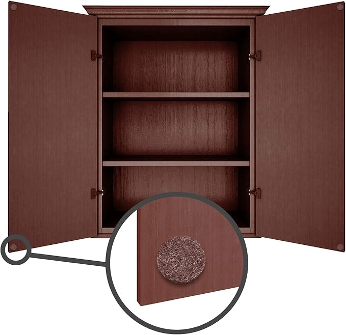 Furniture Felt Pads 3/8" (10mm) Diameter Round 3M Self Adhesive Protects Kitchen Cabinets, Drawers, Desks and Furniture Against Bumps and Scratches 100 Pack - Dark Brown | Furniture Pads - TrueDesk