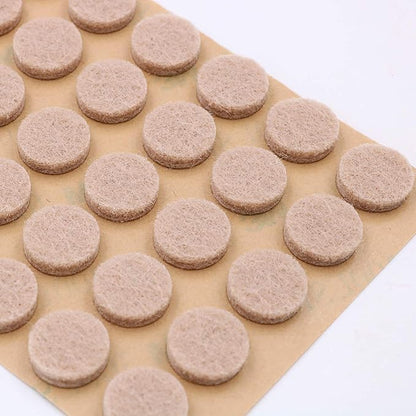 Furniture Felt Pads 3/8" (10mm) Diameter Round 3M Self Adhesive Protects Kitchen Cabinets, Drawers, Desks and Furniture Against Bumps and Scratches 100 Pack - Linen (Light Beige) | Furniture Pads - TrueDesk