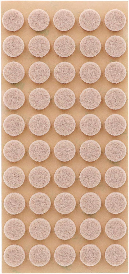 Furniture Felt Pads 3/8" (10mm) Diameter Round 3M Self Adhesive Protects Kitchen Cabinets, Drawers, Desks and Furniture Against Bumps and Scratches 100 Pack - Linen (Light Beige) | Furniture Pads - TrueDesk