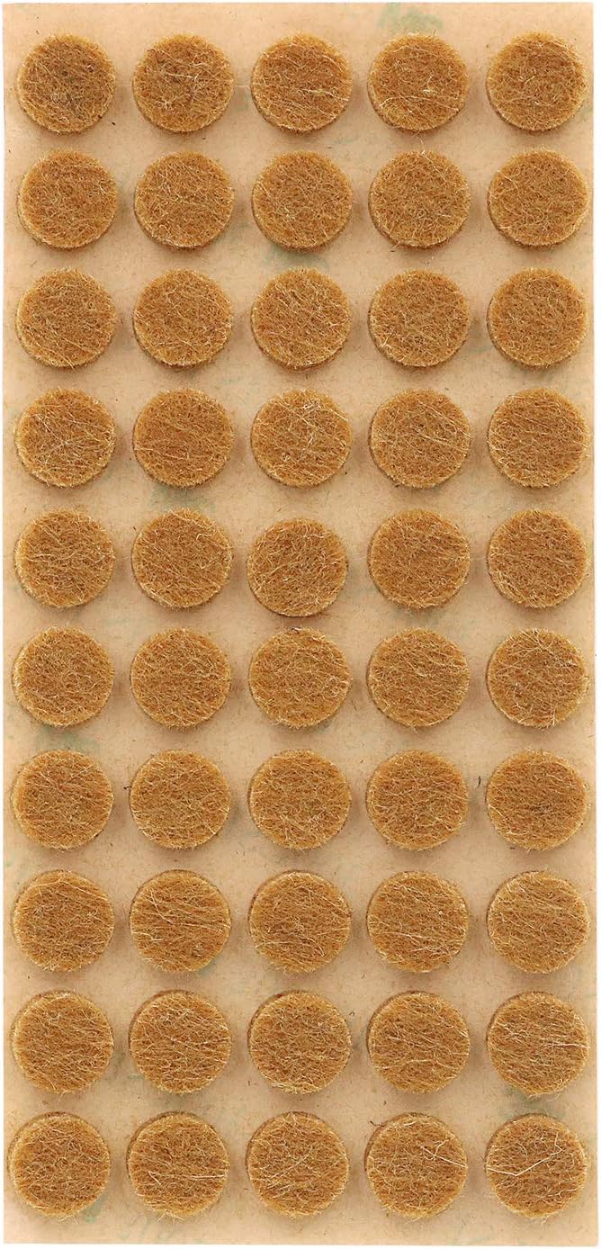 Furniture Felt Pads 3/8" (10mm) Diameter Round 3M Self Adhesive Protects Kitchen Cabinets, Drawers, Desks and Furniture Against Bumps and Scratches 100 Pack - Oak (Honey Brown) | Furniture Pads - TrueDesk